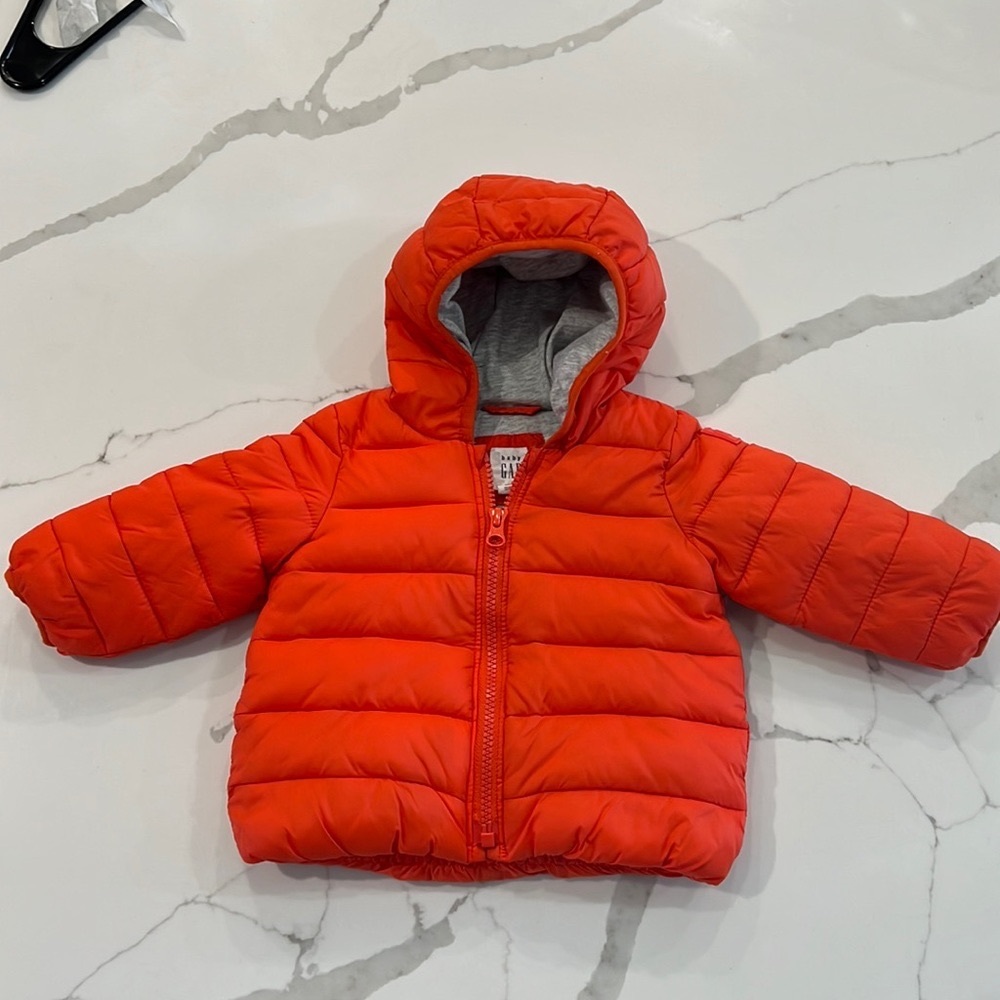 Classic orange Baby Gap puffer coat